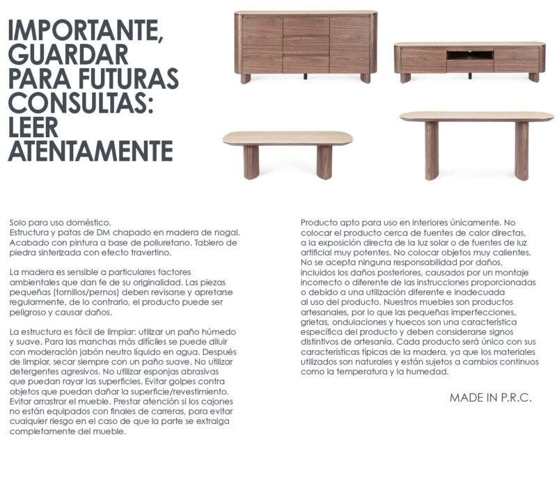 Ezekiel - Mueble para TV de 180 x 45 x 39.5 cm, 2P1C - Imagen 9