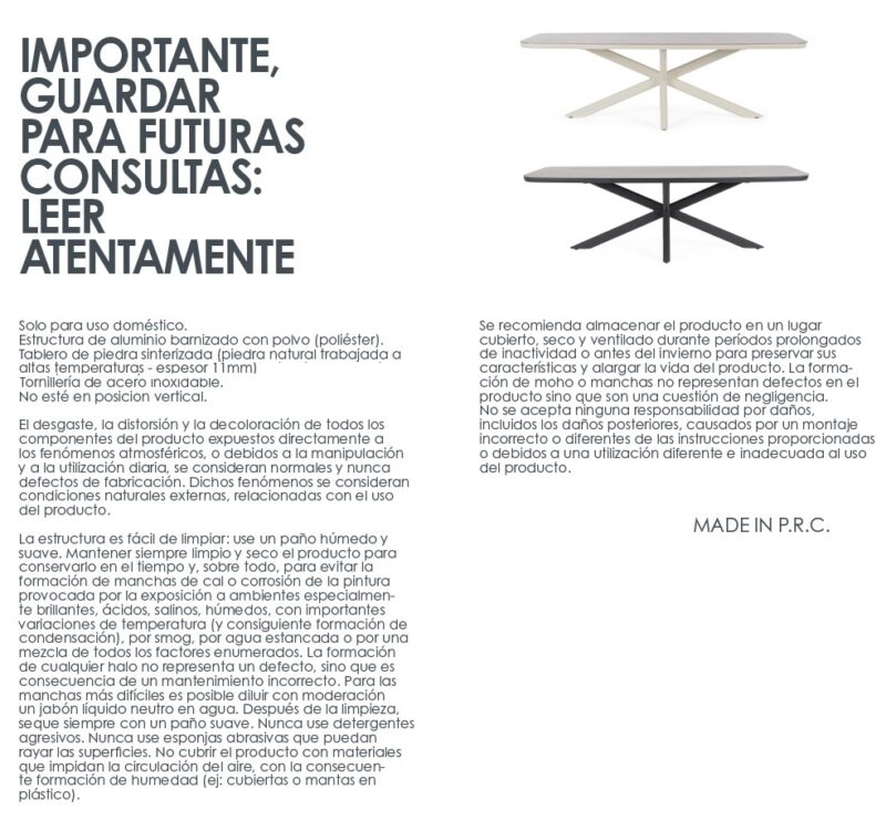 Isacco - Mesa de exterior de 240 x 110 cm Pelikan - Imagen 7