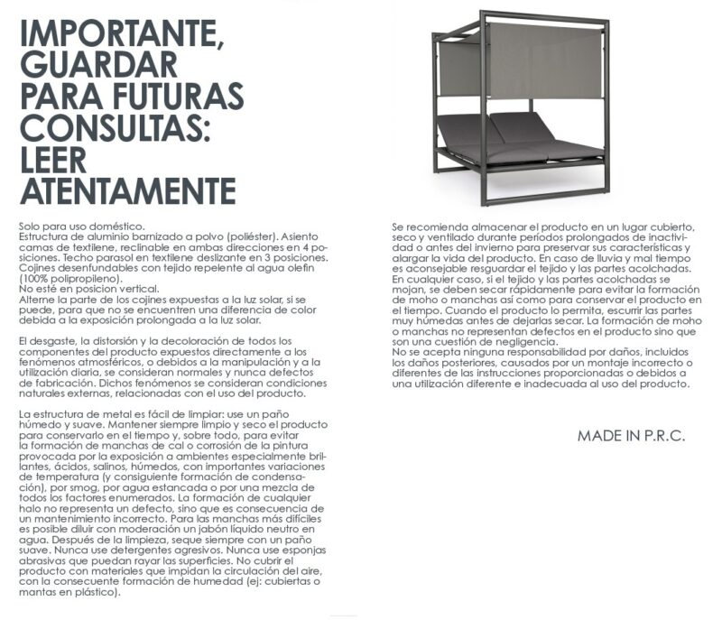 Konnor - Daybed para exterior, Rastin - Imagen 13