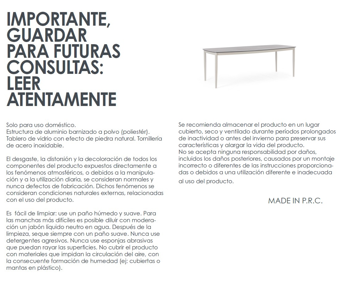 Nestor - Mesa de exterior de 220 x 100 cm Morny - Imagen 6