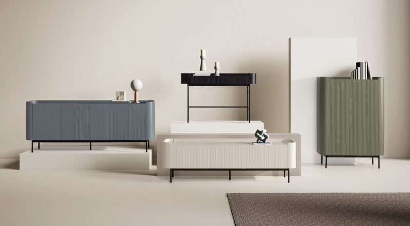 Willa - Mueble para TV de 180 cm, 3P Verde - Imagen 10