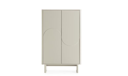 Solei - Aparador Alto de 80 cm, 2P - Crema