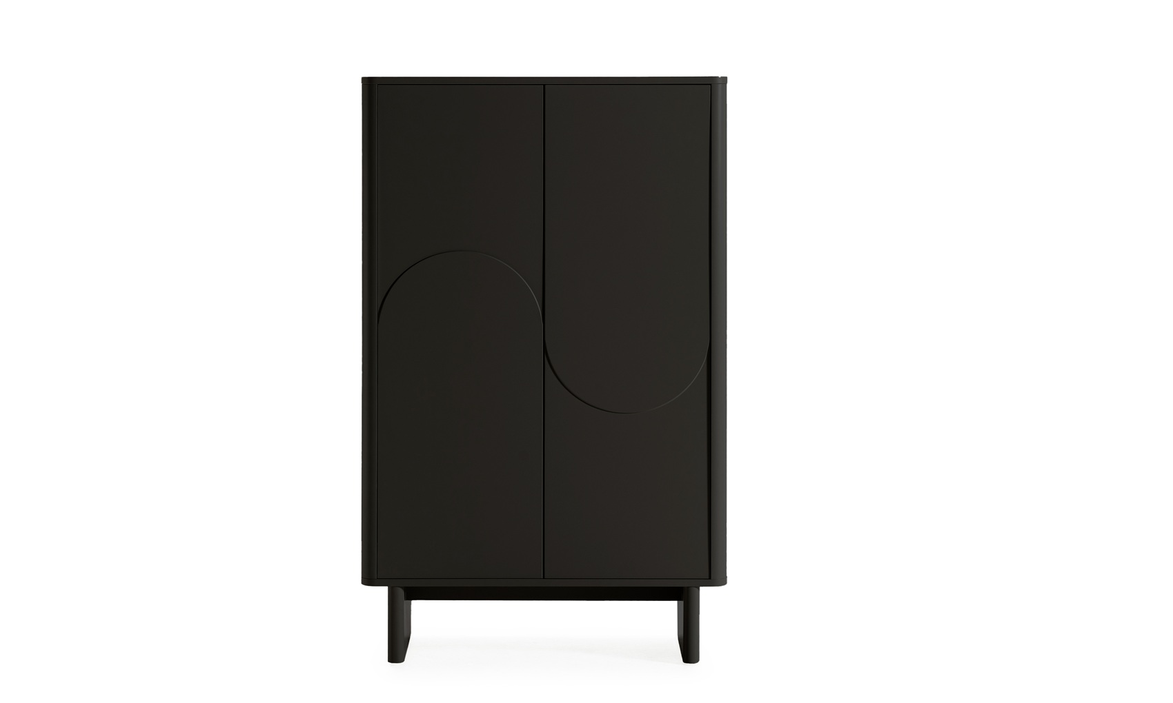 Solei - Aparador Alto de 80 cm, 2P - Negro