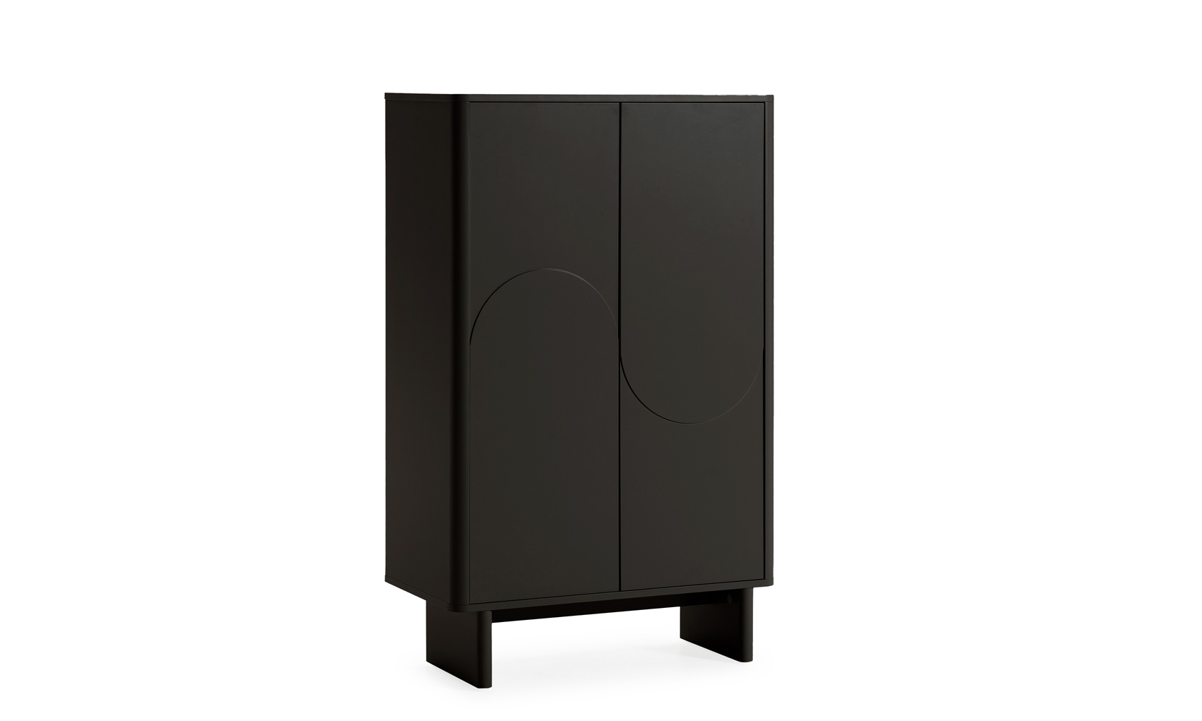 Solei - Aparador Alto de 80 cm, 2P - Negro - Imagen 2